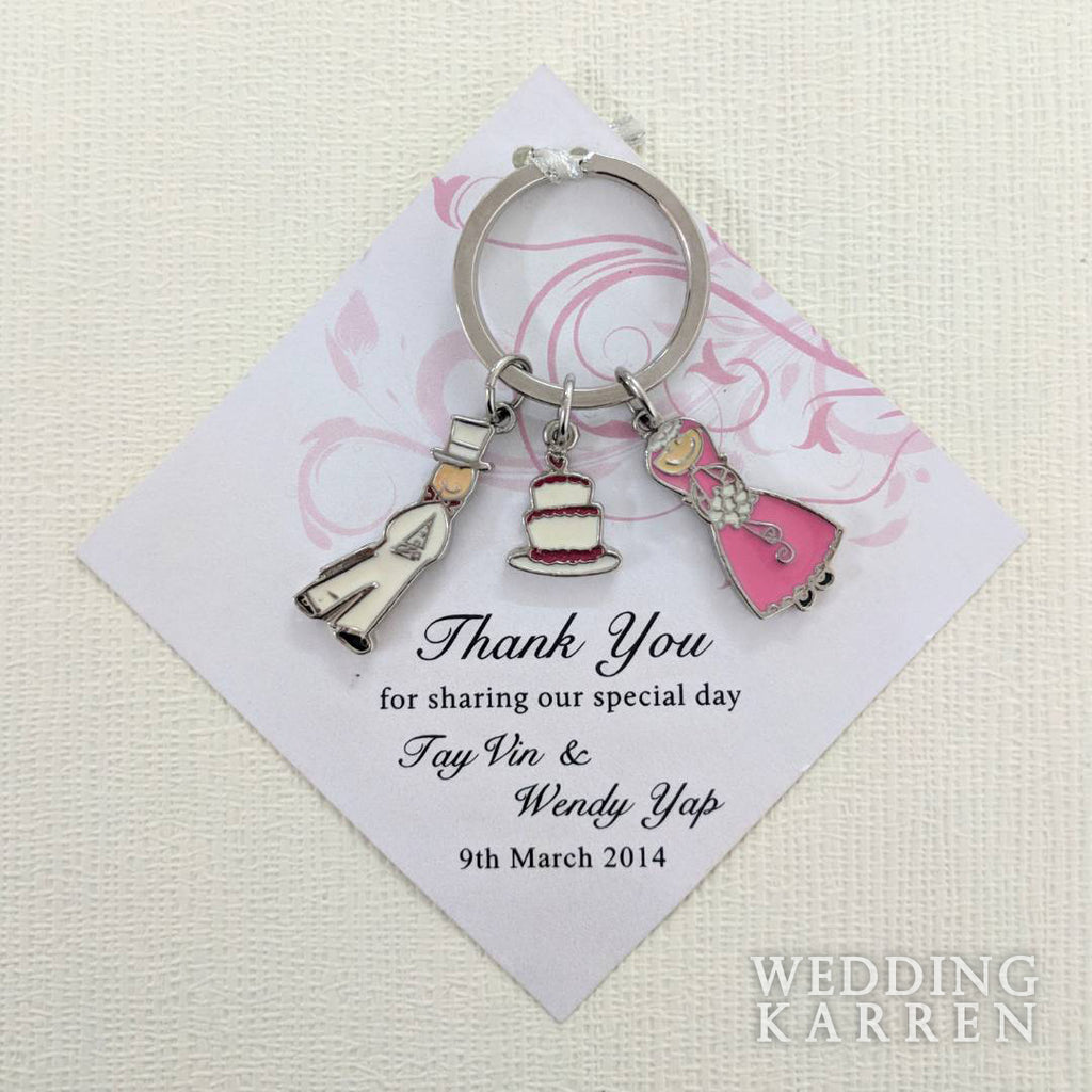 Wedding Couple Personalized Keychain Door Gifts Wedding