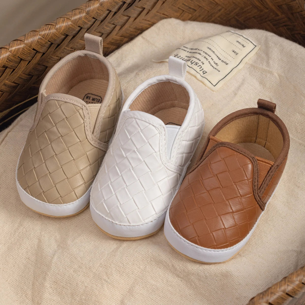 Solid Checker Slip On Shoes