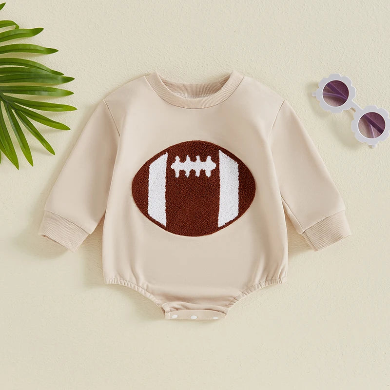 Embroidered Football Onesie