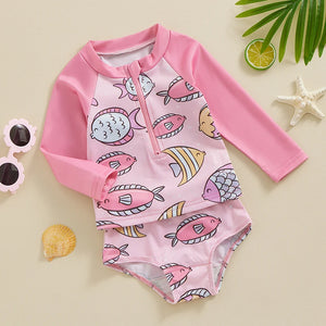 Pink Fish Swimsuit - Bitsy Bug Boutique