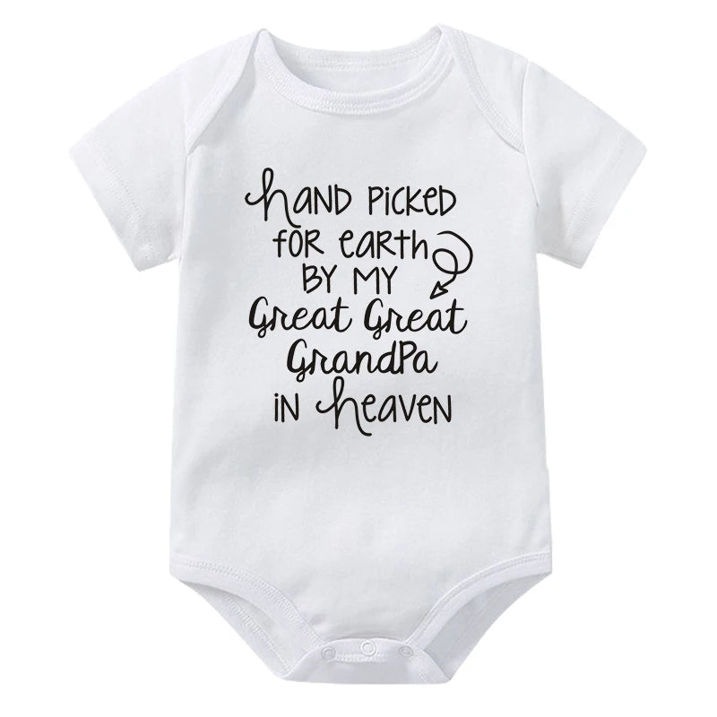 Hand Picked for Earth By My Great Great Grandpa in Heaven Onesie