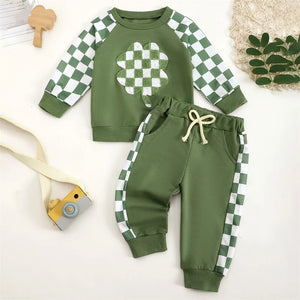 Checkered Clover Outfit - Bitsy Bug Boutique