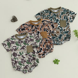 Camouflage Pocket Onesie - Bitsy Bug Boutique