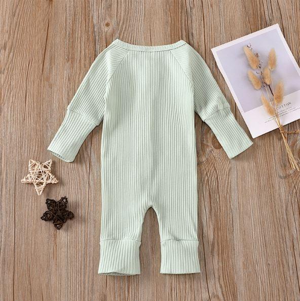 Solid Ribbed Button Baby Onesie for Baby & Toddler Girls & Boys – Bitsy ...