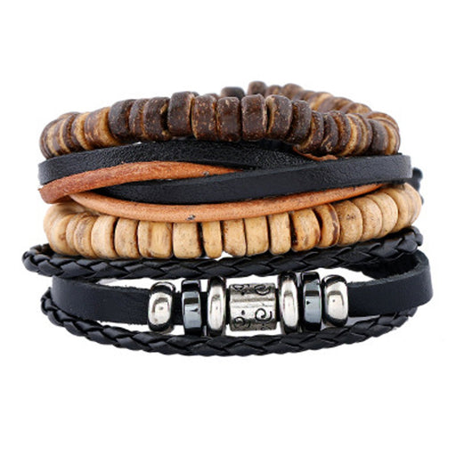 Sukkhi Designer Adjustable Leather Multi Colour Bracelet for Men