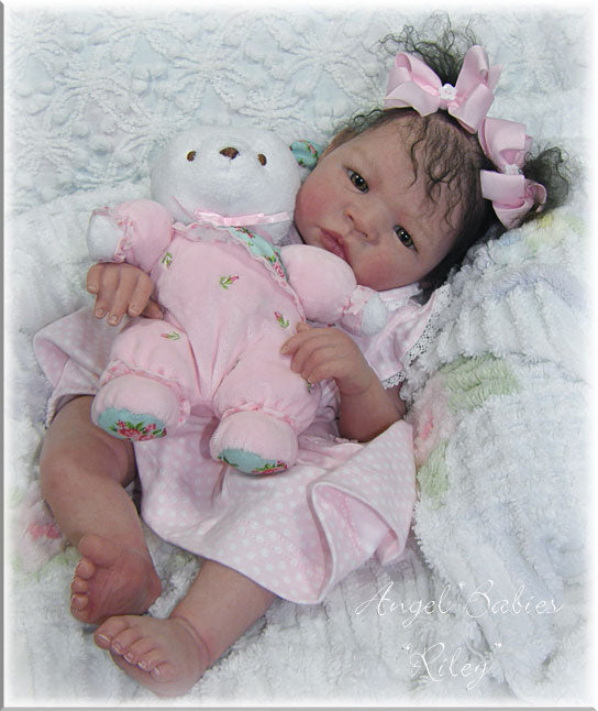 NEW 22 Newborn Full Body Silicone Baby Girl Doll Riley - All