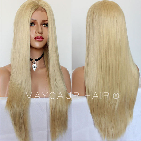 straight blonde wig