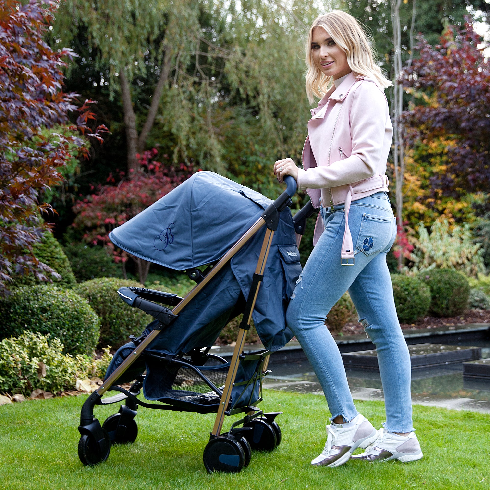 billie faiers mb51 rose gold and blush stroller