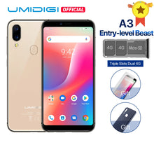 UMIDIGI A3 Android 9.0 Global Band Dual 4G 5.5"incell HD+display 2GB+16GB smartphone Quad core Face Unlock 12MP+5MP Mobile phone