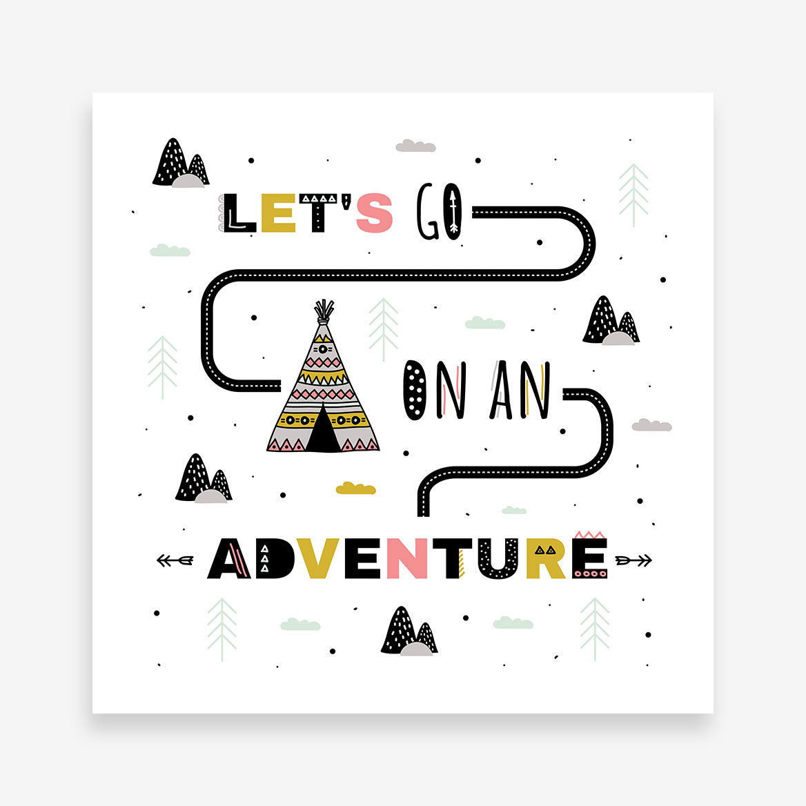 Adventure Poster Print Kids Prints Nursery Wall Art