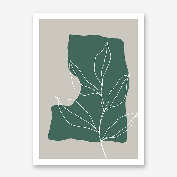Abstract leaves Poster Print | Modern shapes wall art online ...