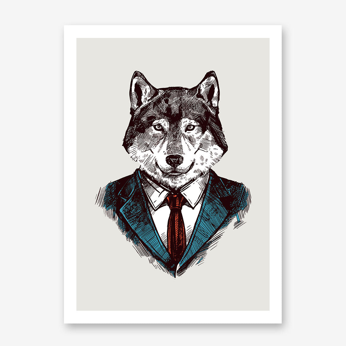 Wolf Sketch Poster Print Office Prints Wolf Wall Art Wolf Print