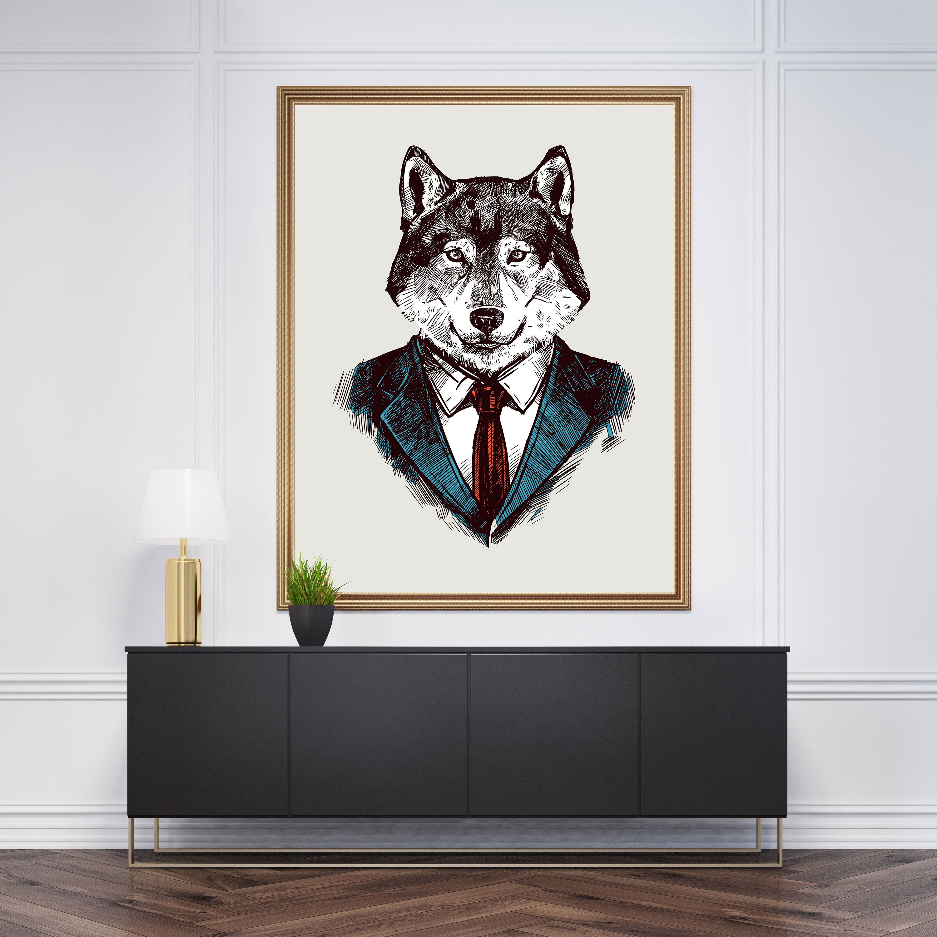 Wolf Sketch Poster Print Office Prints Wolf Wall Art Wolf Print