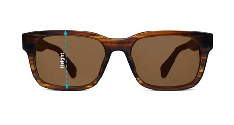 Height for sunglasses men women