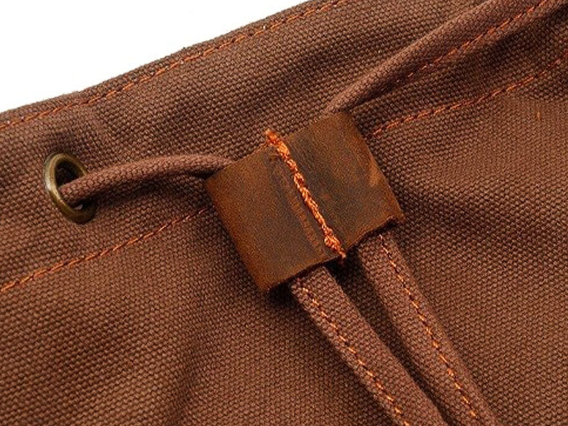 sac à dos toile et cuir vintage