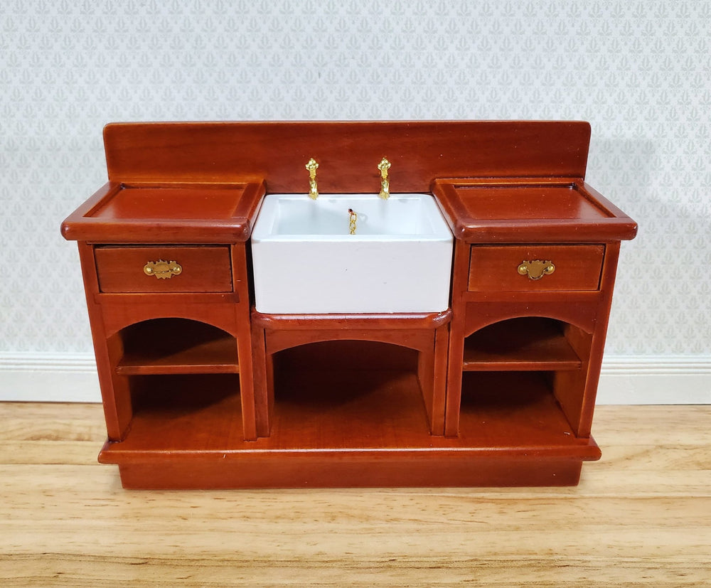 1 Inch Scale Red 1950's Dollhouse Kitchen Set