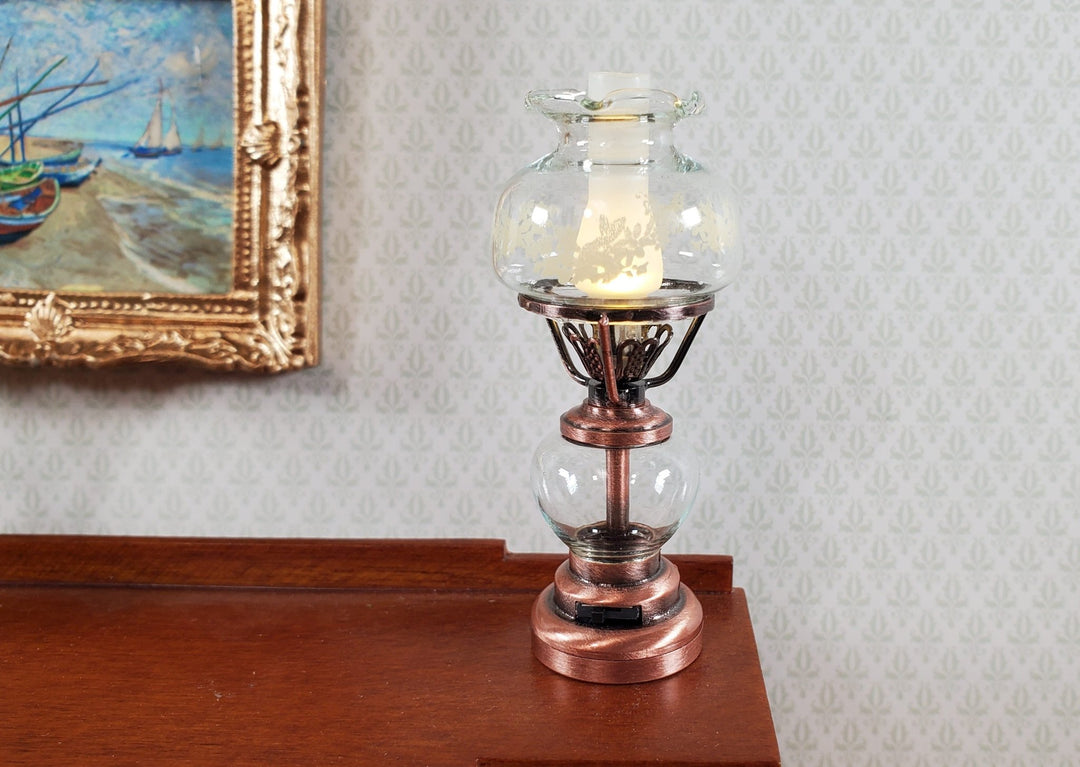 Miniature Spot COPPER Lamp With On/off Switch for 1:12 Scale Dollhouse  Miniatures Led Battery Light 