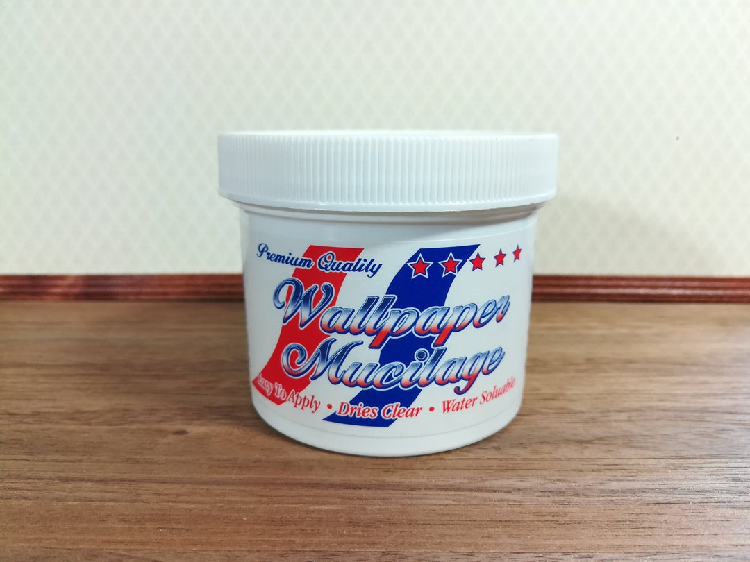 Dollhouse Miniature Wallpaper Paste Grandmother Stover's Yes Paste Glue 6  oz - Miniature Crush