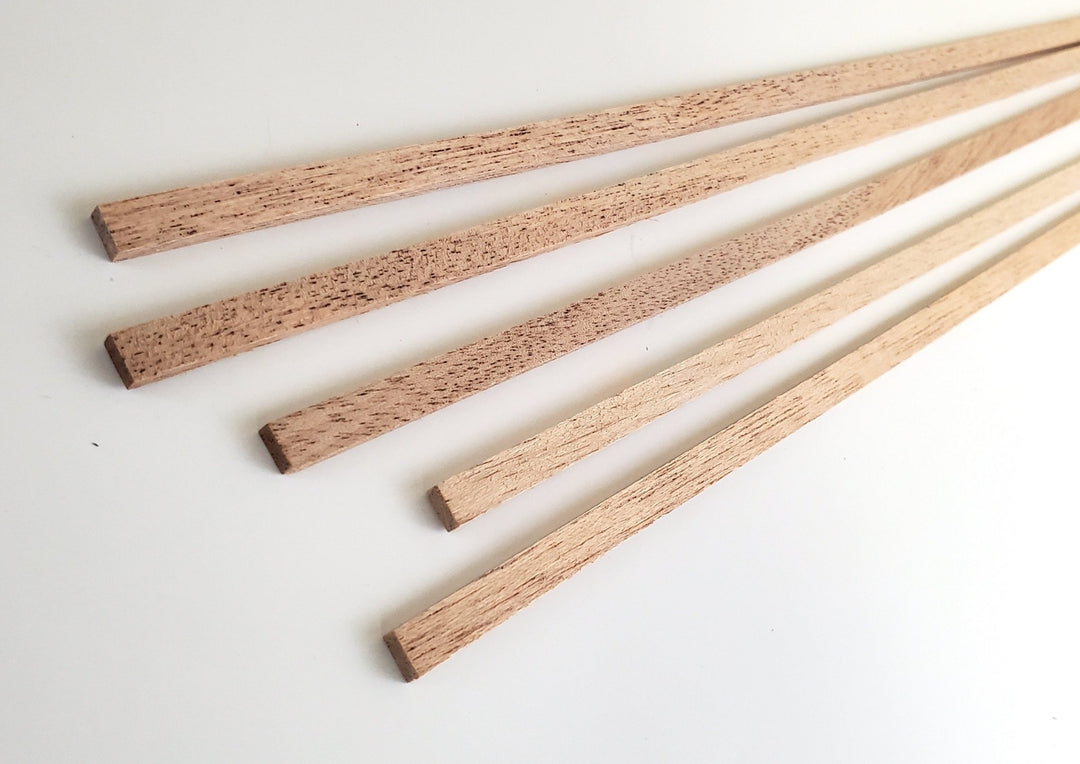 Mahogany Wood Strips 10 Pieces 1/16 X 1/4 X 6 Long Crafts Models Miniatures  