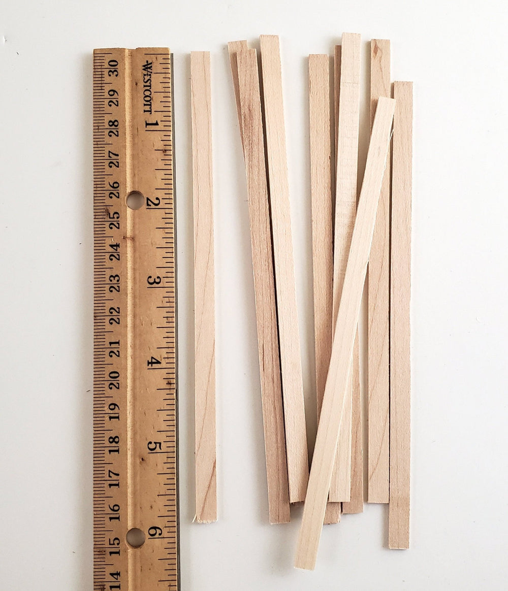 Walnut Square Wood Strips 1/4 x 1/4 x 6 Long Crafts Models Miniatures 10  Pc
