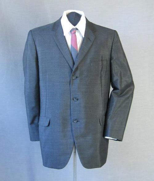 60s Mens Suit Jacket Vintage Sharkskin Edwardian Inspired | Mags Rags