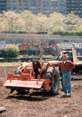 For Stan, a rented garden tractor, because a paint brush.