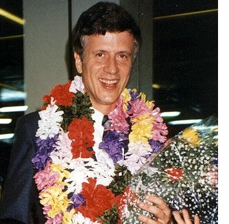 Asia distributors greeted Steve and Ron at every airport with flowers and leis.