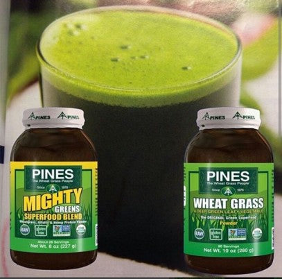 It's easy to add a scoop of quality green superfood powder from Pines to a smoothier or juice for additional green nutrtion.