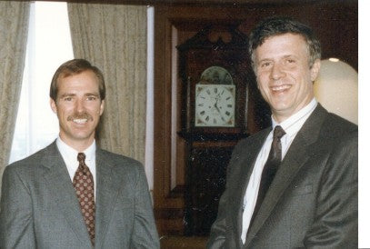 Steve and Ron in Hong Kong in 1990 at a convention for distributors of Pines Wheat Grass