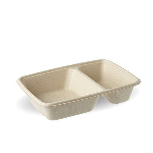 2-Compartment Taco Container Compostable Clamshell Eco-Takeout Box