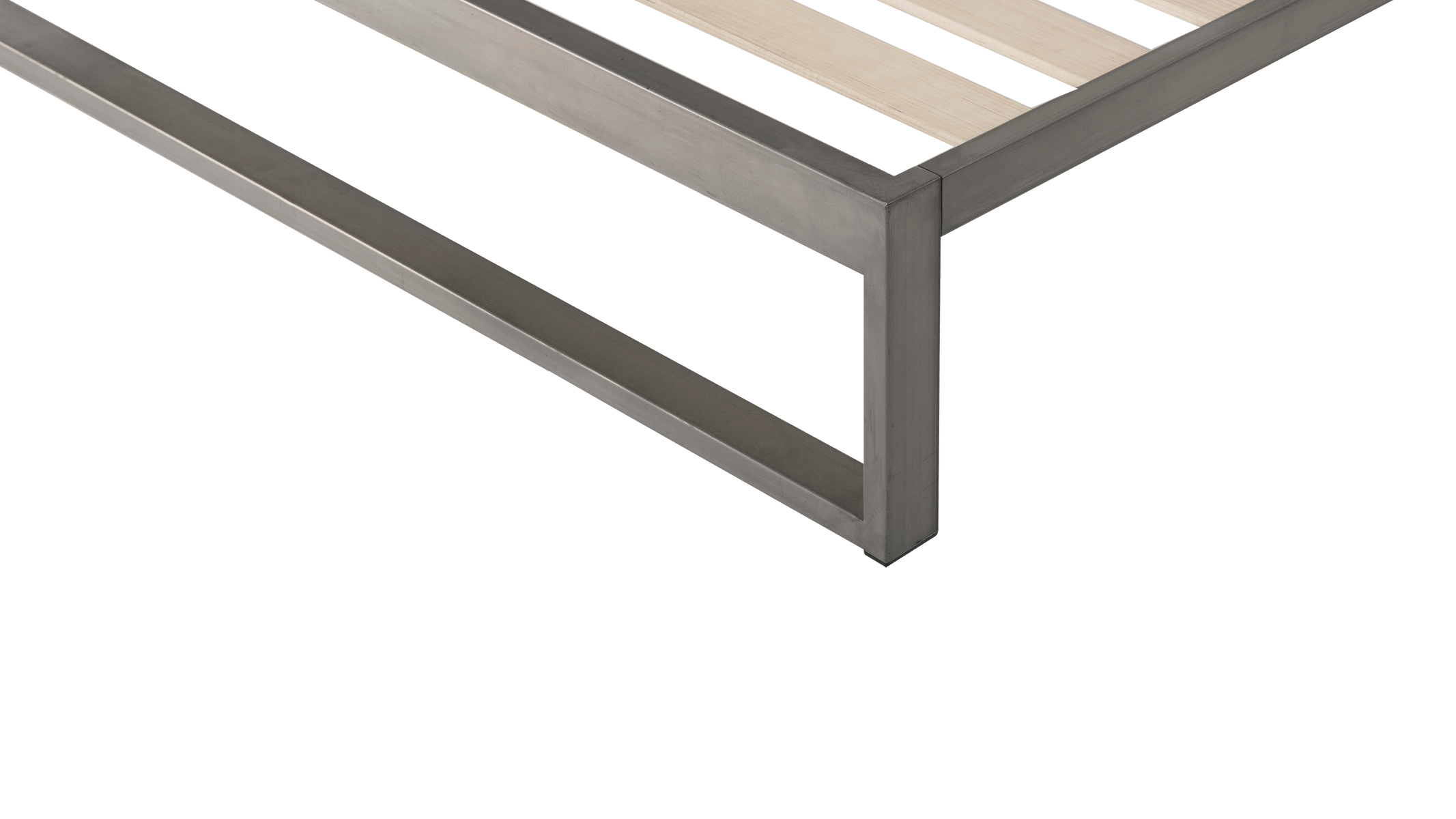 Mínimo Industrial Gunmetal® - Steel Bed Frame