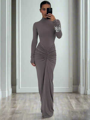 Luxurious Pleated Long Maxi Body Dress - LaurenNichole 