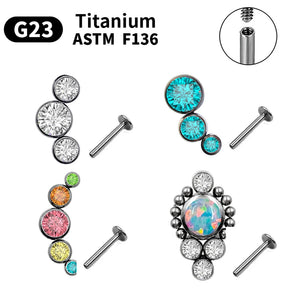 Luxurious Zircon Titanium Nose or Earring Set in 5 Styles / 3 Sizes - LaurenNichole 