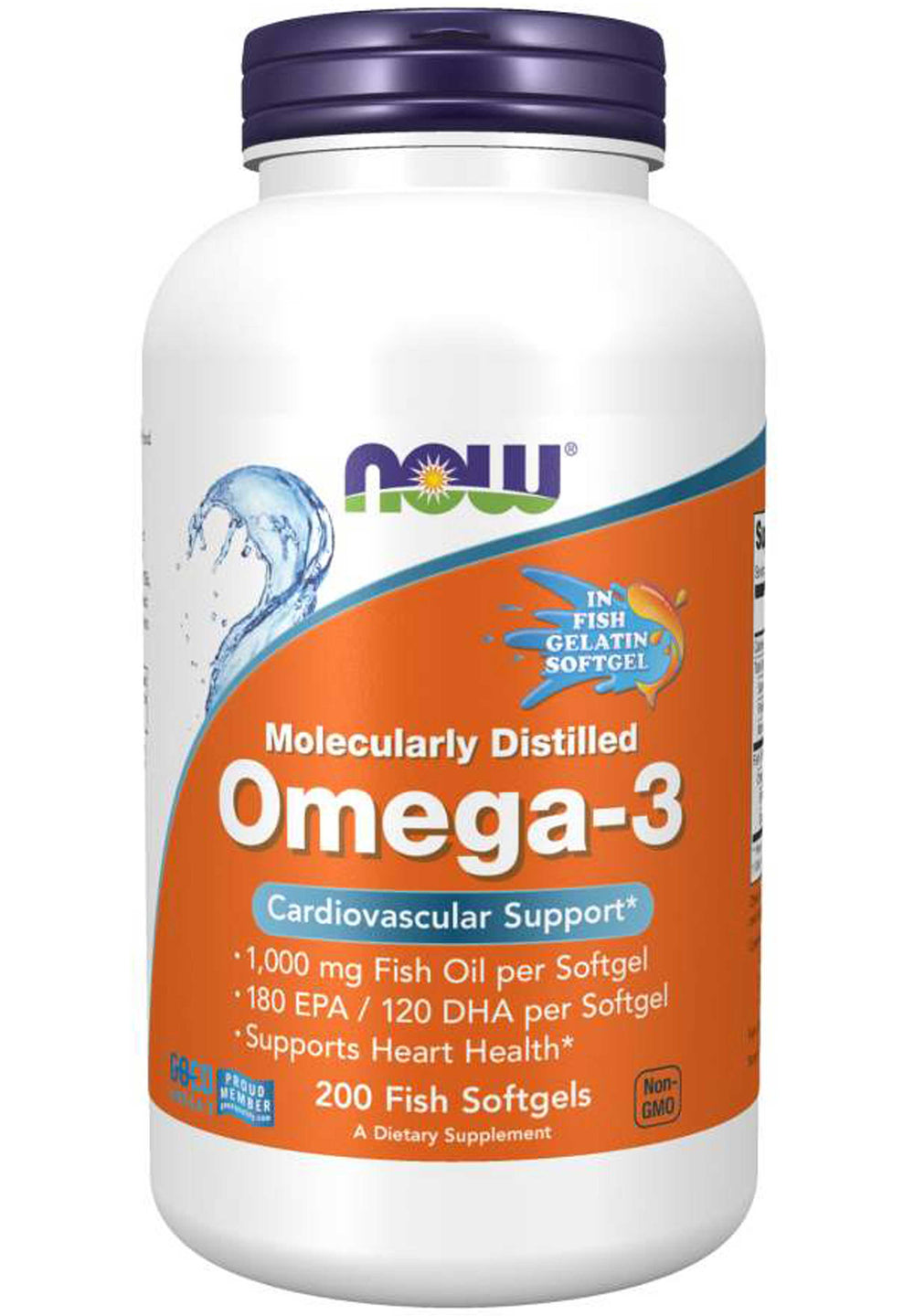 NOW Omega3 Molecularly Distilled FISH Softgels Supplement First
