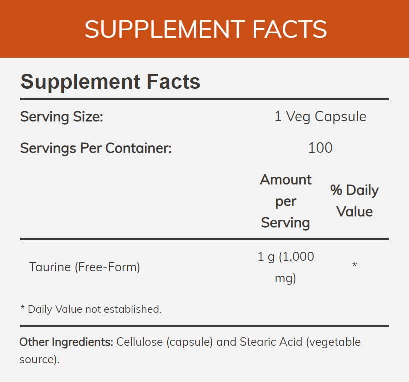 taurine dosage steroids