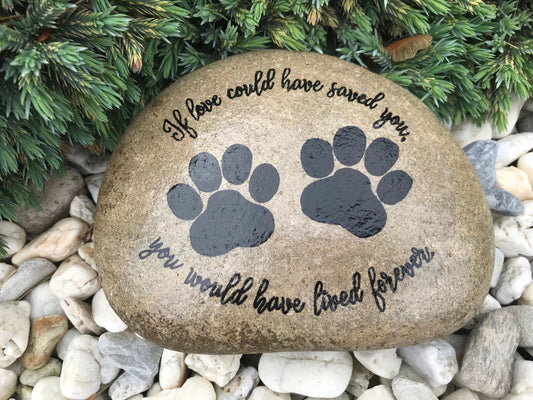 Personalized Medium Pet Memorial Stone - Rainbow Bridge – Silver Birch &  Stone