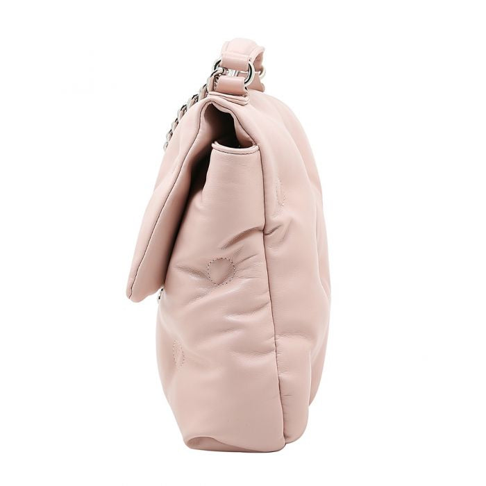 super soft puffer jacket handbag in Blush