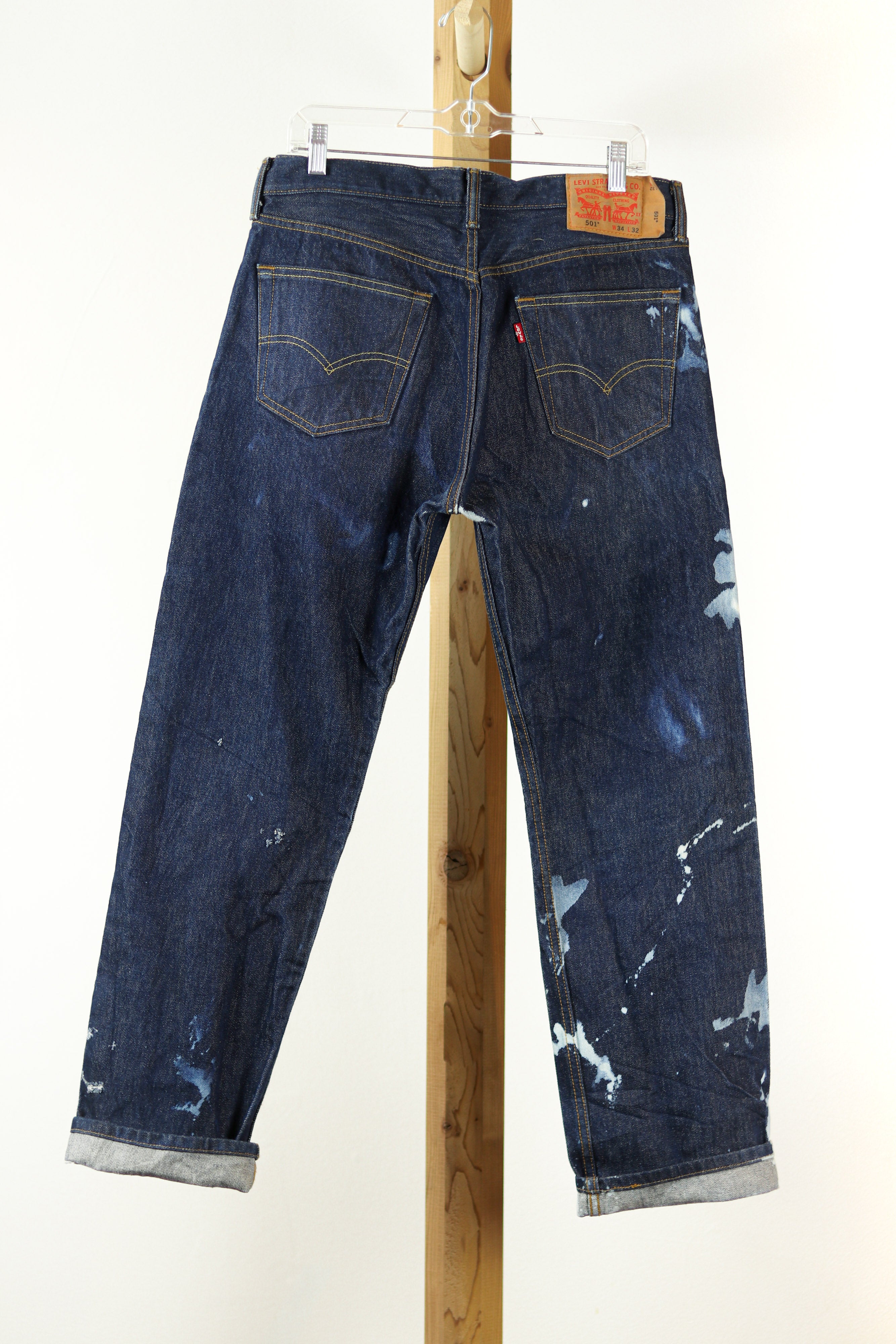 Vintage Acid Washed Levi's 501 Jeans in dark blue | 1990s – Vagabond  Collectibles