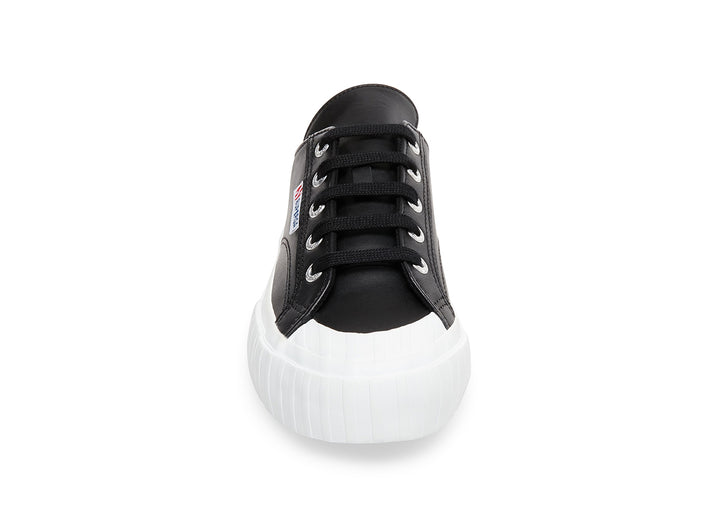 superga black leather