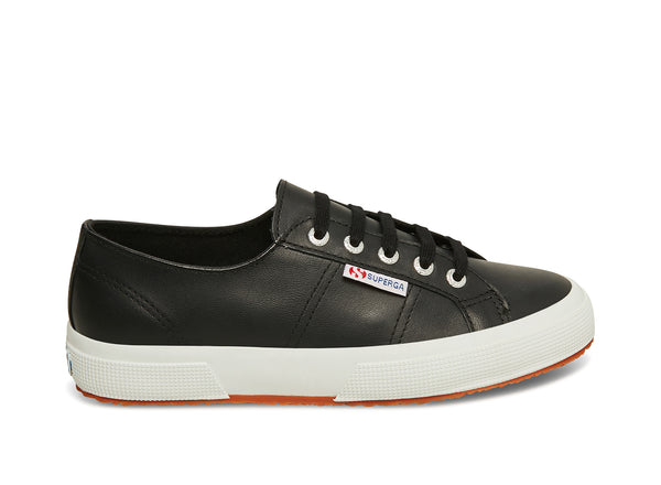 superga black leather