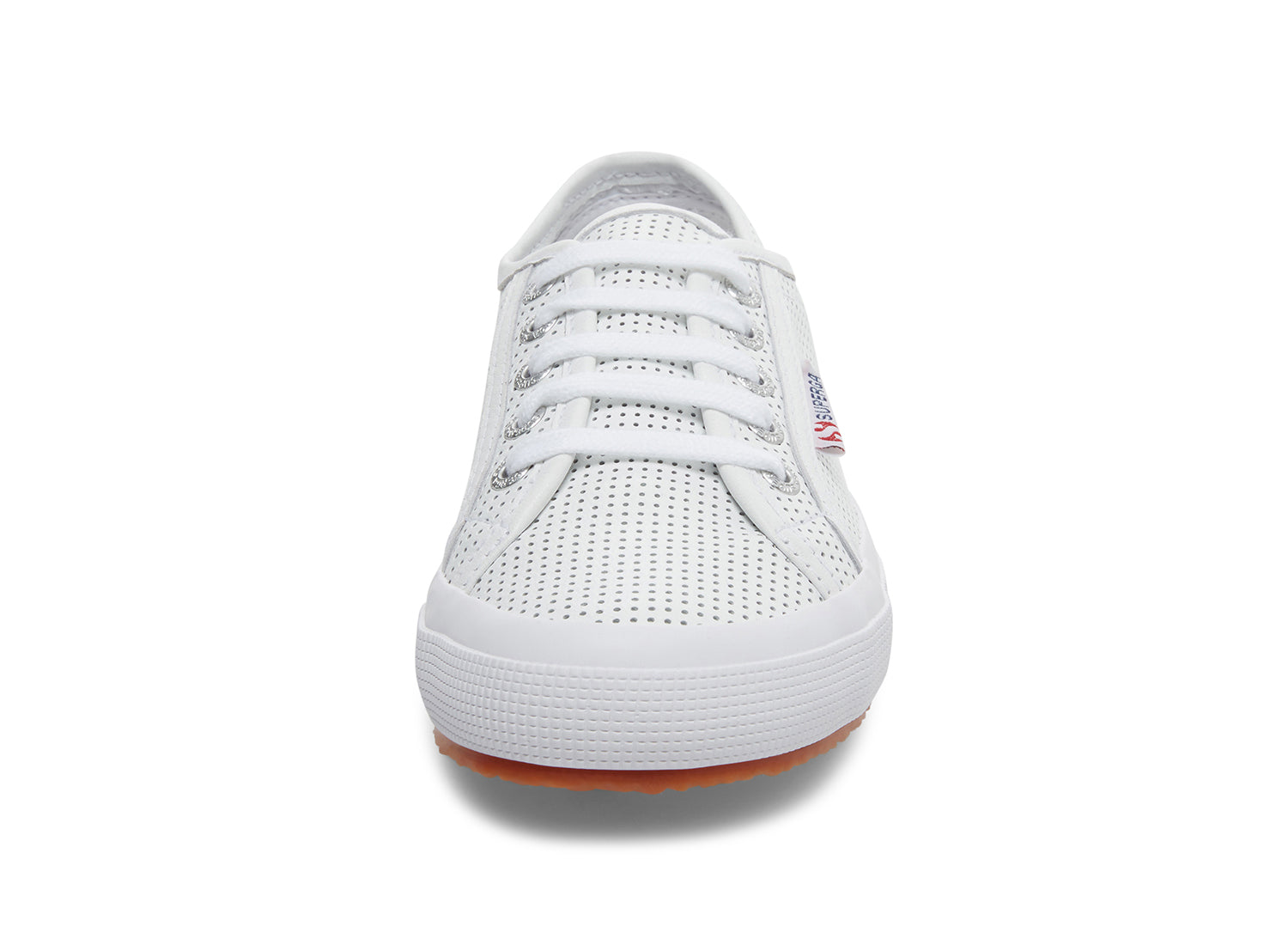 superga perforated leather sneakers