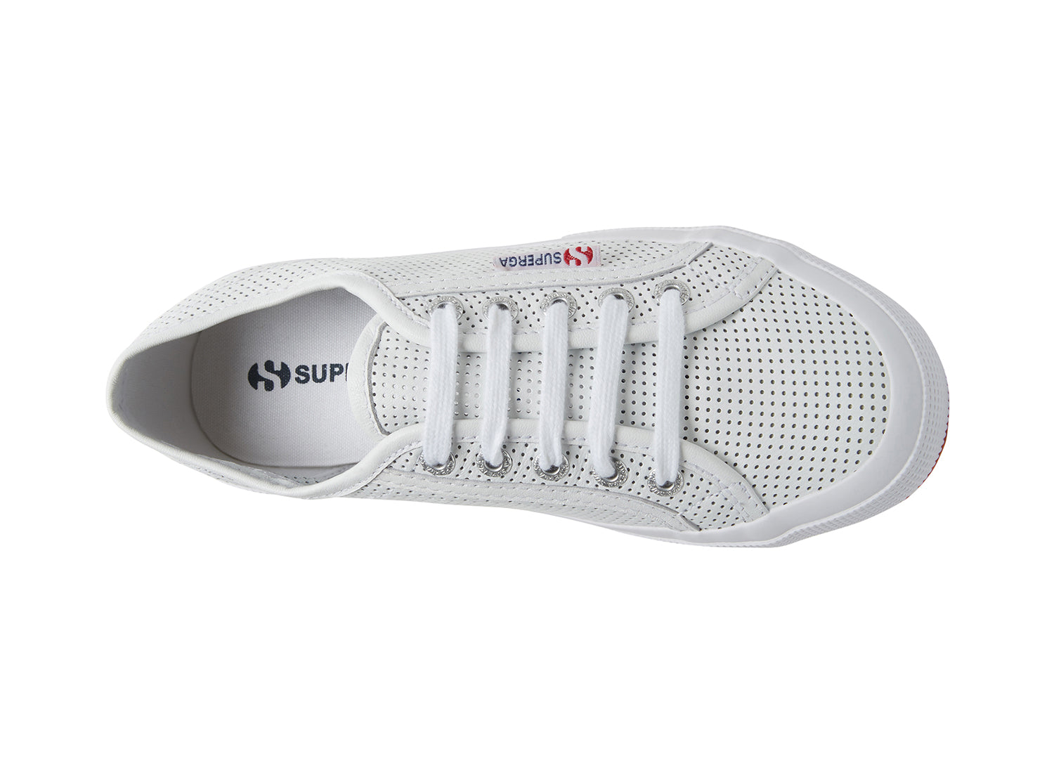 superga perforated leather sneakers