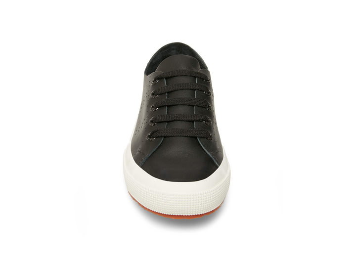 black leather superga womens