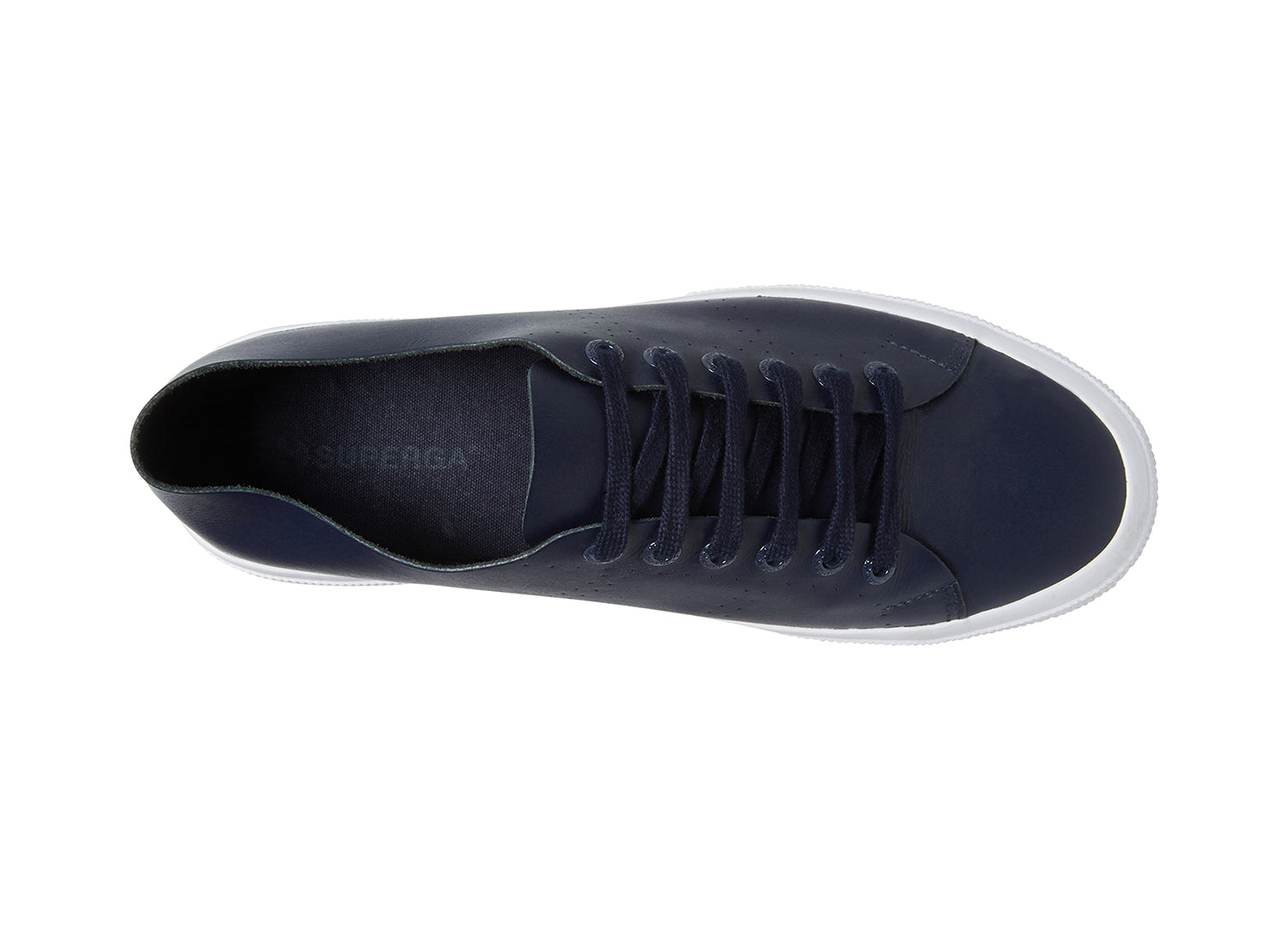 superga navy leather