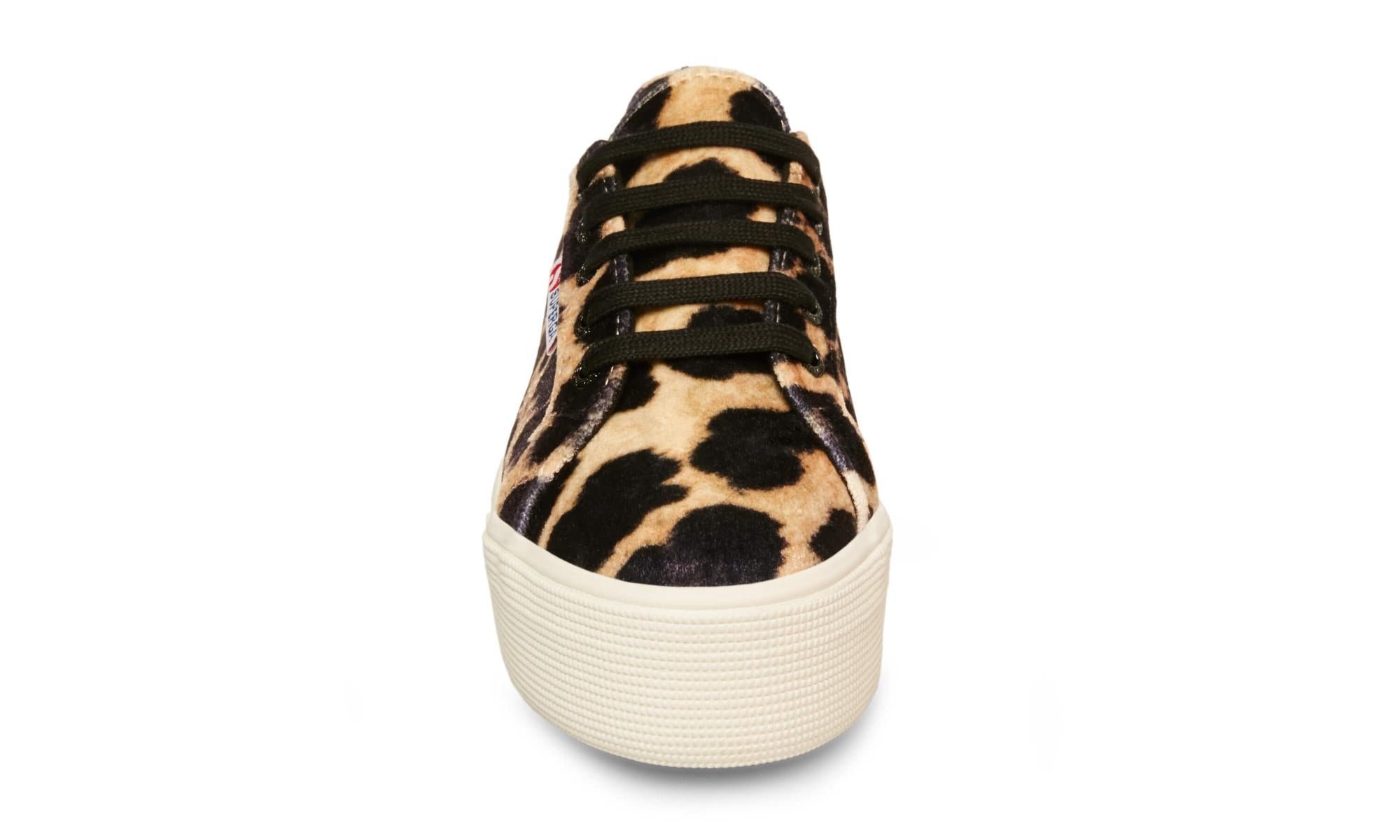 superga velvet sneakers leopard