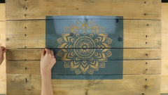 how to stencil wooden wall art