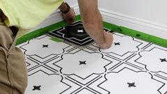 Carefully tape sections of stencil that are flimsy