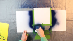 Wipe away any wet paint on stencil