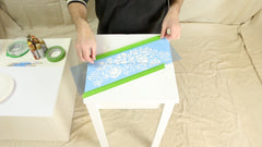 how to stencil a table