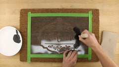 stencil a doormat